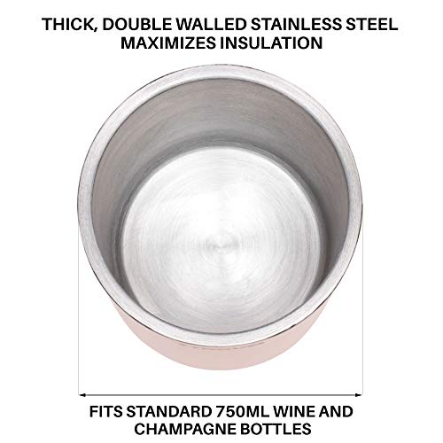 Strova Wine Bottle Chiller Insulator (Set Of 2) Double Wall Stainless Steel Insulation For Event Use – Insulated Cooler Bucket Fits Standard Sized Champagne And Wine Bottles #TOP4