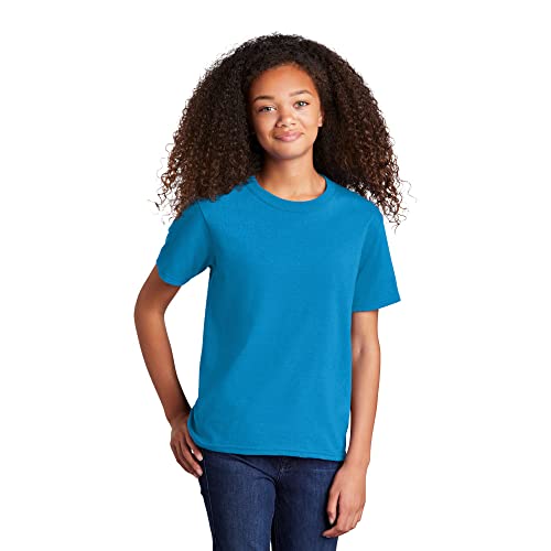 Port & Company Youth Core Cotton Tee Sapphire Small