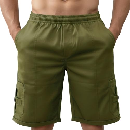 Image of NINQ Men's Half Cargo Shorts Featuring a Slim Yet Relaxed fit, Designed for Comfort. Stylish Casual Shorts with Functional Pockets, Perfect for Casual wear.