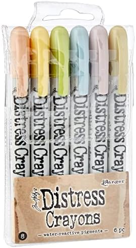 RANGER INDUSTRIES INC. 10026095 Tim Holtz Crayon Set Number 8, 6 Count (Pack of 1), Multicolor