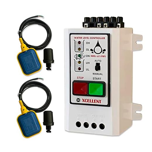 Microtail Fully Automatic Water Level Controller & indicator with 2 Float Level Sensors, Single Phase 230V AC