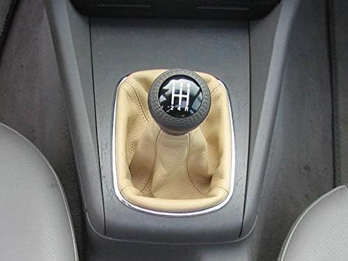 RedlineGoods Shift Boot Compatible with Audi S4 1996-01. Tailor Made - not Universal. Genuine top-Grade Italian Black Leather with Silver Thread