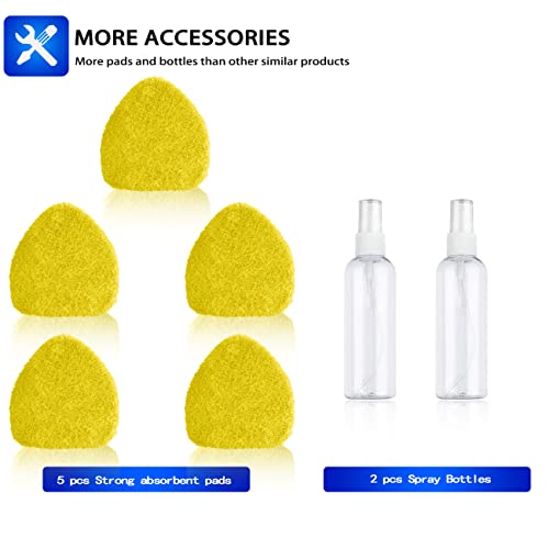 Manducary Extendable Longer Windshield Cleaning Tool, Stronger Absorbent Car Window Cleaner With 5 Pcs Washable Pads And 2 Pcs Spray Bottles, Multifunctional Use Windshield Cleaner Tool Kit #TOP5
