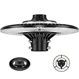 150W LED Post Top Light with Photocell, 21000 lumens 5000K Circular Area Pole Lights, IP65 Waterproof Outdoor Post Light Fixtures for Garden Yard Street Parking Lot Lighting UL Listed, AC100-277V