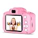 Mixi Kids Digital Video Camera Toys for Girls Age 3-8, Toddler Cameras Mini Cartoon Pink Rechargeable Camera Shockproof 8MP HD Toy Cameras Child Camcorder Include 16GB Memory Card