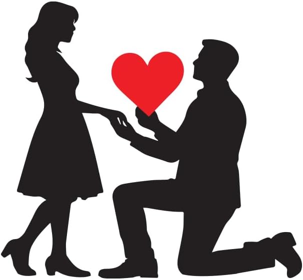 Couple Decals – Stylish Love Stickers for Cars, Walls & Laptops (Black)