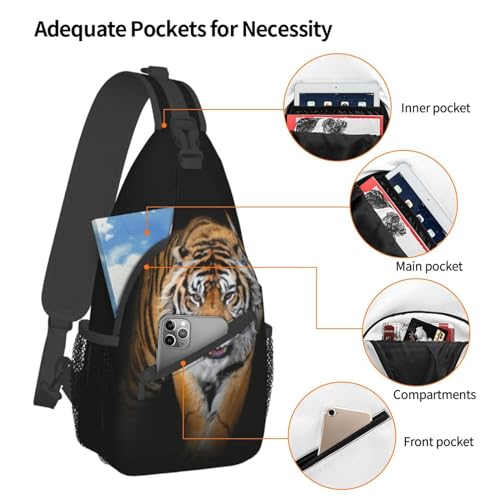 Tiger Crossbody Bag Men Shoulder Bag Backpack Cool Sling Bag Chest Casual Daypack for Outdoor4
