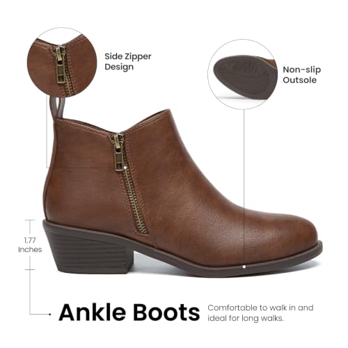 Athlefit Chunky Heel Ankle Boot