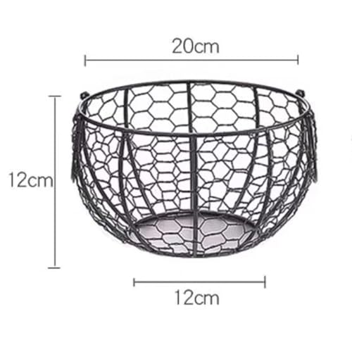 Soporte para huevos multifuncional de hierro negro que ahorra espacio en la encimera 4