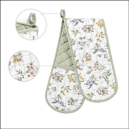 No. 918 63237 Rhoda French Countryside Quilted Floral Print Double Oven Mitt thumb #3