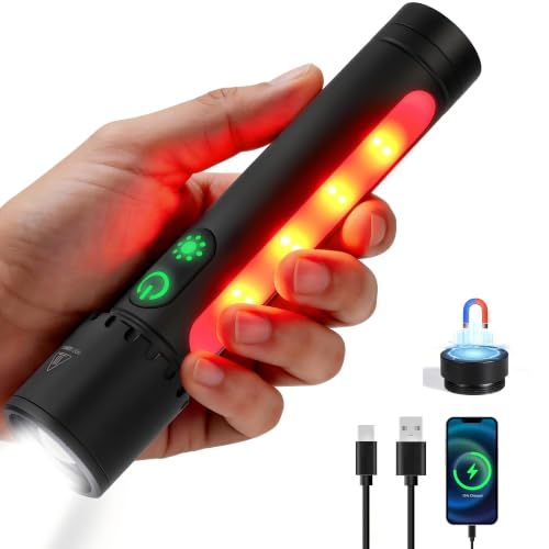 Rechargeable EDC Flashlight w/ COB Side Light, Magnetic Base - image 1