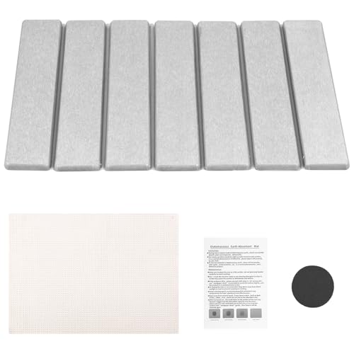 MENIBBLER Tapis égouttoir pliable en pierre, antidérapant et réutilisable, tapis de séchage en diatomite pour la maison (gris) MENIBBLER Tapis égouttoir pliable en pierre, antidérapant et réutilisable, tapis de séchage en diatomite pour la maison (gris)