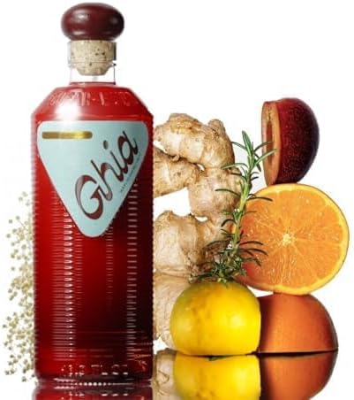 Ghia Non-Alcoholic Apéritif - 500ml | Botanical Mediterranean-Inspired Spirit Cocktail Mixer with Notes of Citrus, Rosemary 
Bitter Herbs - Vegan, No Added Sugar, No Artificial Flavors, Caffeine-Free