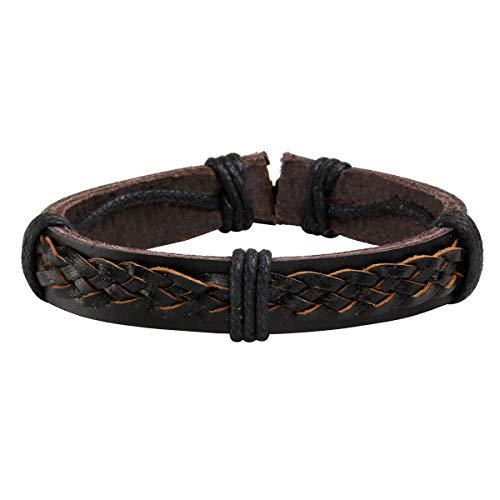 Eigso Retro Vintage Braided Leather Cuff Bracelets For Men Women Hemp Rope Wrap Wristbands Adjustable #TOP5