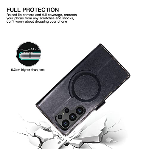 Étui en cuir PU pour Galaxy S21 Plus antichoc avec support carte rouge - 7