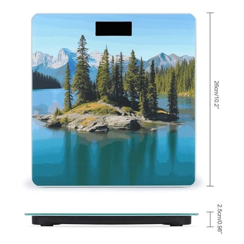 Báscula digital de baño con vidrio templado y pantalla grande miniatura 2