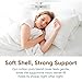 Pillowflex Synthetic Down Sleeping Pillows - Medium Firmness for Back, Side & Stomach Sleepers - Ideal for Standard Size Bed, Twin, & Full Size Beds - Comfortable Pillow for Sleeping - Queen Size