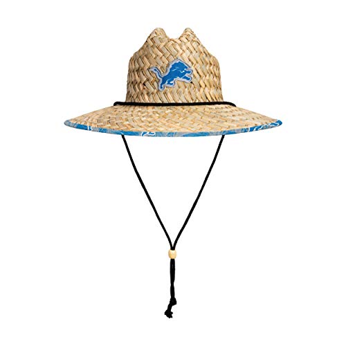 Image of NFL Team Logo Americana Floral Lifeguard Beach Straw Sun Hat