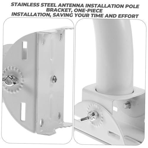 Support mât antenne réglable en acier inoxydable pour montage extérieur stable - 5