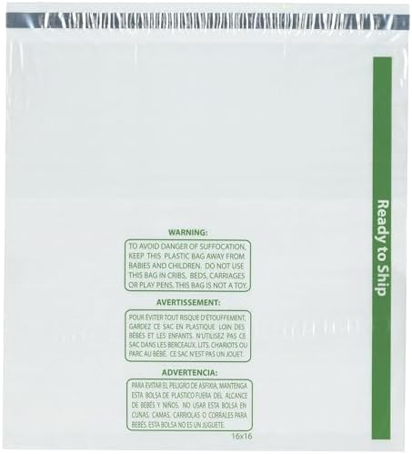 Plymor 16 x 16 inch Ready to Ship Wicketed Poly Bags (Case of 500) image 3
