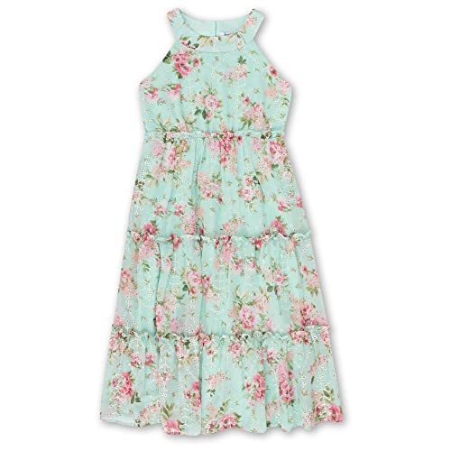 Speechless Girls' Sleeveless Tiered Chiffon Dress