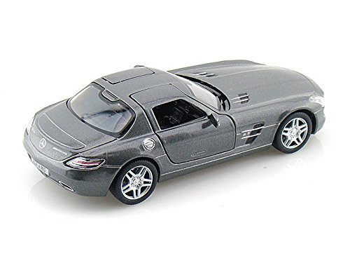 KiNSMART - Mercedes-Benz SLS AMG 1:36 Scale 5" Die Cast Metal Model Toy Car (Grey)