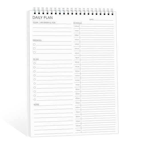 24 Hour Daily Planner with To Do List for Work & Personal Life,105 Days for Productivity Planner, No Bleed Everyday Planner, Daily Schedule, 6.5 x 9.8