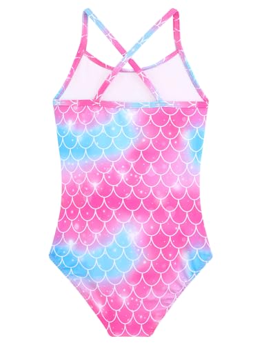 Image of Girls One Piece Swimsuits Summer UPF 50+ Quick Dry Beach Bathing Suit Cross Shoulder Strap Swimwear 2-10 Years