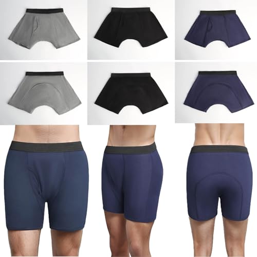 Menvault Boxer Briefs, Men Vault Incontinence Underwear, Men's All Day Protection Boxer Briefs for Urinary Leakage Washable4