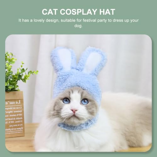 4PCS Sombrero Conejito para Mascotas con Orejas miniatura 4