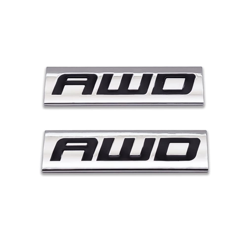 3D Auto Decal 2-Pack AWD Emblem Badges – Metal 3D Car Logo Decal For ...
