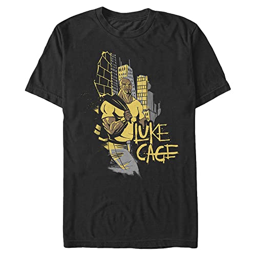 T-shirt Luke Cage Marvel noir pour homme idéal pour un look streetwear décontracté au quotidien