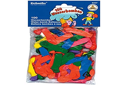 Amscan 6437 - Wasserbomben, 100 Stück, farbig sortiert, Multicolored (Orange, Lila, Gelb, Blau, Rot, Grün, Pink) Amscan 6437 - Wasserbomben, 100 Stück, farbig sortiert, Multicolored (Orange, Lila, Gelb, Blau, Rot, Grün, Pink)