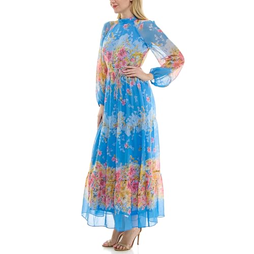 Image of Maison Tara Women's Printed Long Sleeve Maxi Dress