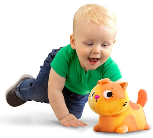 B. toys - Wobble 'n' Go - Chat - Chat en Peluche interactif - Animal en Peluche - Jouet Lavable pour bébé avec mouvements et Sons - Jouet pour bébés,...