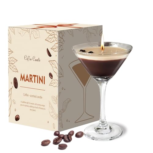 Espresso Martini Candle Unique Gifts for Women Girls,Strong Scented, Natural Soy Wax Coffee Candle Decor for Home,Bedroom,Coffee Martini Candles Gifts for Birthday,Valentine, Mother's Day
