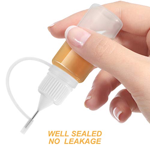 Botellas de pegamento con punta de aguja EXCEART de 10 ml para aplicar sin derrames 4