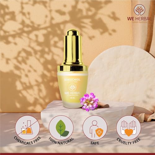 Image of Bakuchiol Anti-Ageing Serum 10ml, Natural Retinol Alternative with Rosehip & Almond Oil, Targets Acne-Causing Bacteria, Reduces Pimples, Fine Lines & Dark Spots, No Chemicals or Fragrance