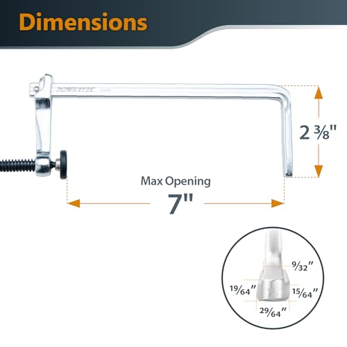 Image of POWERTEC 110 inch Track Saw Guide Kit for DeWalt, Includes 2PK 55 inch Guide Rails, 1PK Guide Rail Connector, and 2PK 7 inch Track Saw Clamps (72059)