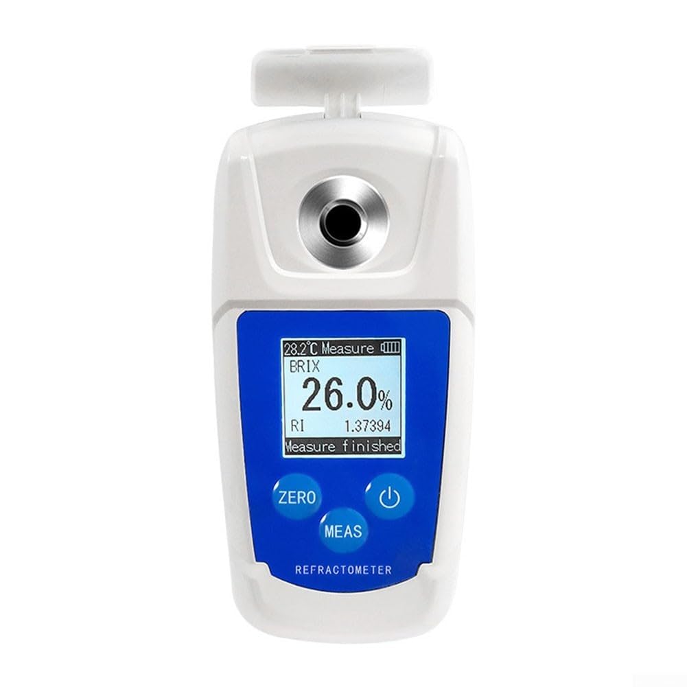 Refractómetro digital de sacarímetro con compensación automática de temperatura para medir el contenido de azúcar en jarabe de miel y jugo de frutas de cero a cincuenta y cinco por ciento para Brix