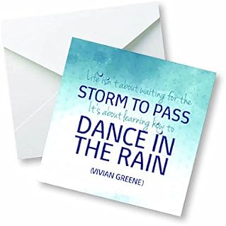 Life Isn't About Waiting for The Storm to Pass, its About Learning How to Dance in The rain. Vivian Greene Motivational Quote Colored Magnet
