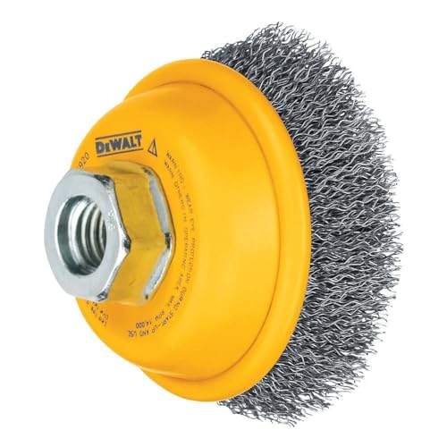 DEWALT Wire Cup Brush, Crimped, 3-Inch (DW4920)