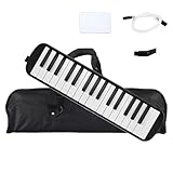 Melodica 32 Keys Double Tubes Harmonium with Carrying Bag Piano Keyboard Instruments for Kids Beginner Melodica Instrument