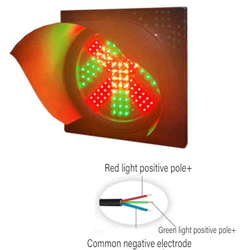 Feu de circulation de 300 mm avec flèche verte et feu stop go 24V - 6