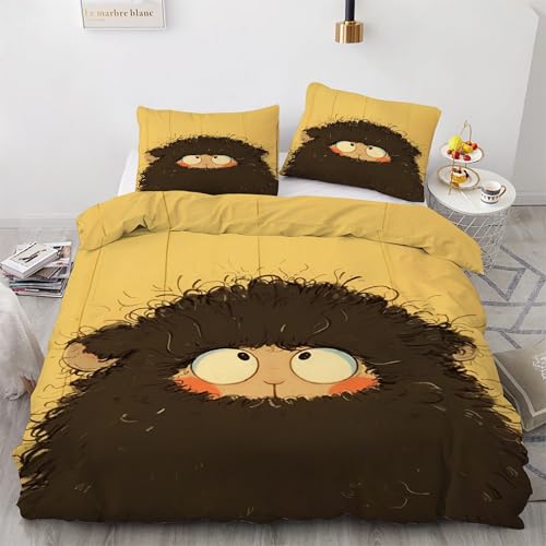 Housse couette en microfibre douce 160x200 pour un lit sans plis et confortable