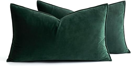 Miniatura 6 de MIULEE - Paquete de 2 fundas de almohada decorativas de terciopelo suave, fundas de cojín cuadradas sólidas para sofá, dormitorio y automóvil, 12 x