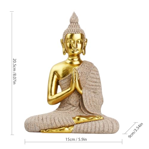 Estatua de Buda pintada a mano de 20.5 cm miniatura 2