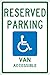 12X18" .063 Aluminum Handicap Van Access Sign