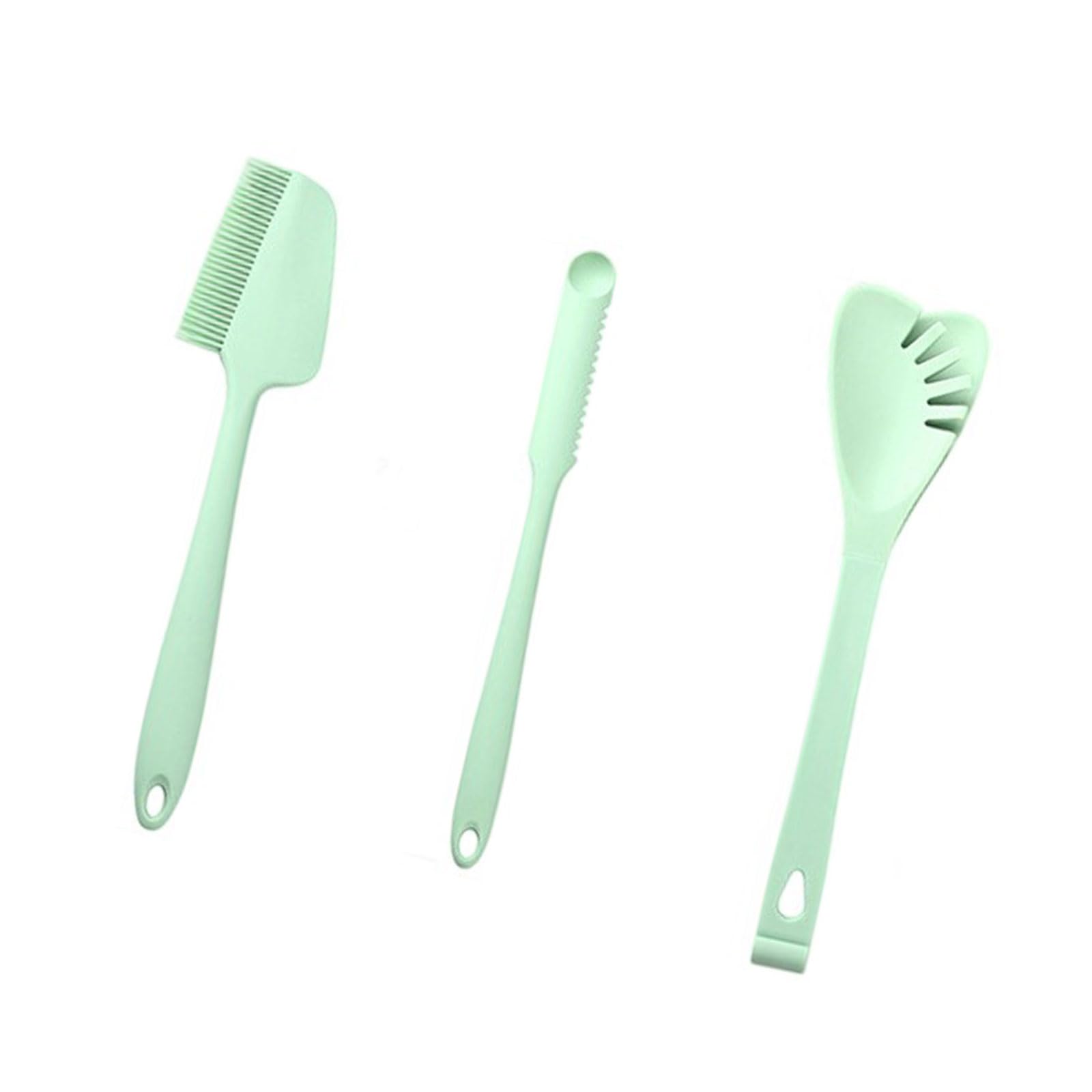 Xjdzineq 3Pcs Baking Utensils Silicone Kitchen Tool for Cake Decorating Dough Mixing Nonstick Surfaces Protective Heats Resistnts Silicones Spatulas for Ergonomic Spatula Set