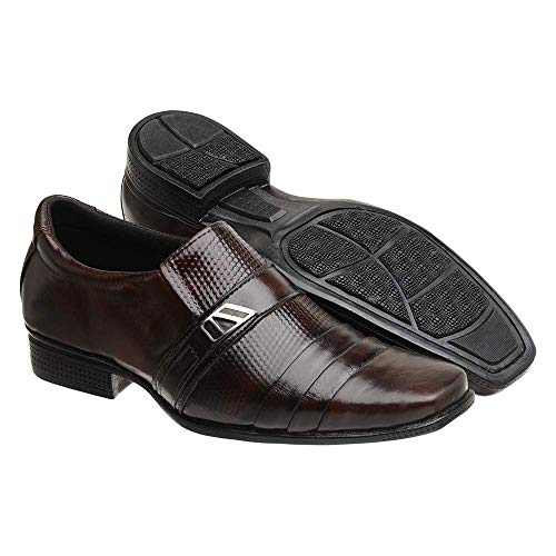 Kit 2 Pares Sapato Social Masculino Couro Legitimo (38,Preto e marrom)